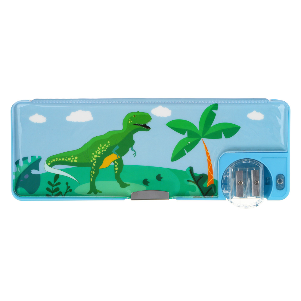 ЯЩЕРЫ Пенал жесткий прямоугольный, 23х10х4см, 2 отделения, пластик, арт.№ 524-234