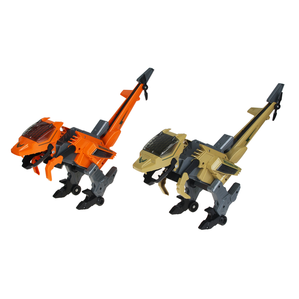 ИГРОЛЕНД Дино-вертолет, деформация, свет, звук, 3хАА, движение, ABS, 37x13x11,5см, арт.№ 296-083