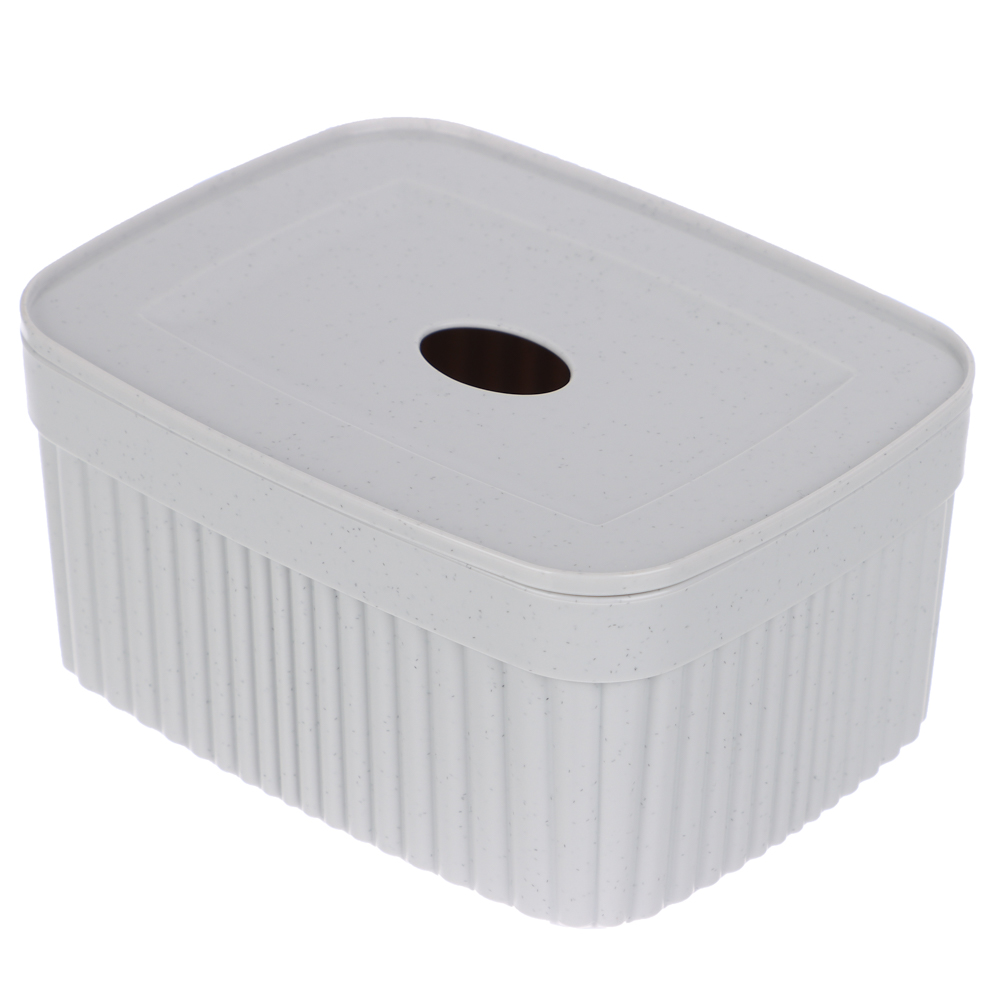 Коробка с крышкой VELVET, 150х115х70мм, 0,9л, цв белый, арт.№ 457-821