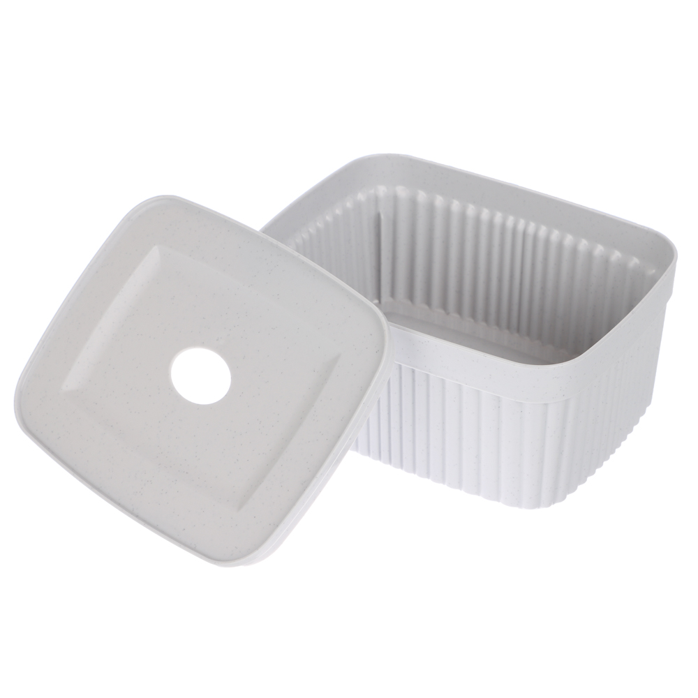 Коробка с крышкой VELVET, 150х115х70мм, 0,9л, цв белый, арт.№ 457-821