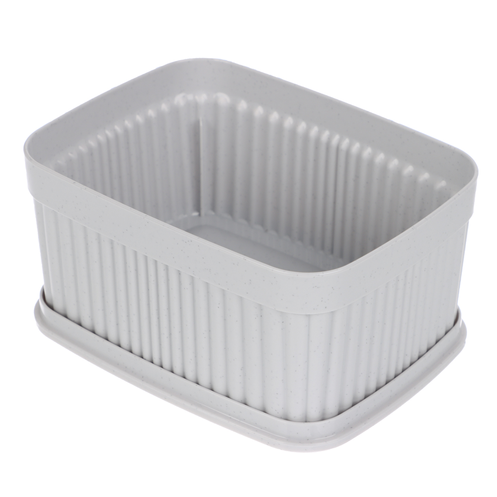 Коробка с крышкой VELVET, 150х115х70мм, 0,9л, цв белый, арт.№ 457-821