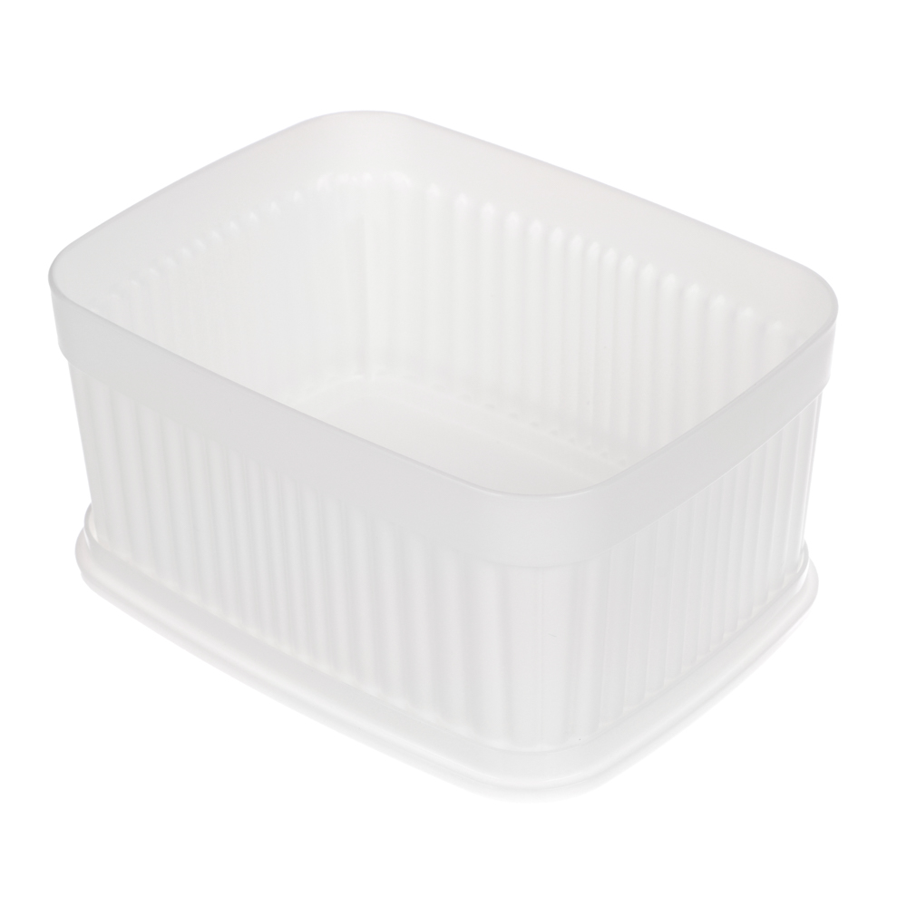 Коробка с крышкой VELVET, 150х115х70мм, 0,9л, светло-серый флэк, арт.№ 457-822