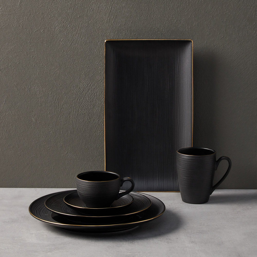 BY COLLECTION Black Line Тарелка подстановочная, 27х2,5см, фарфор, арт.№ 816-425