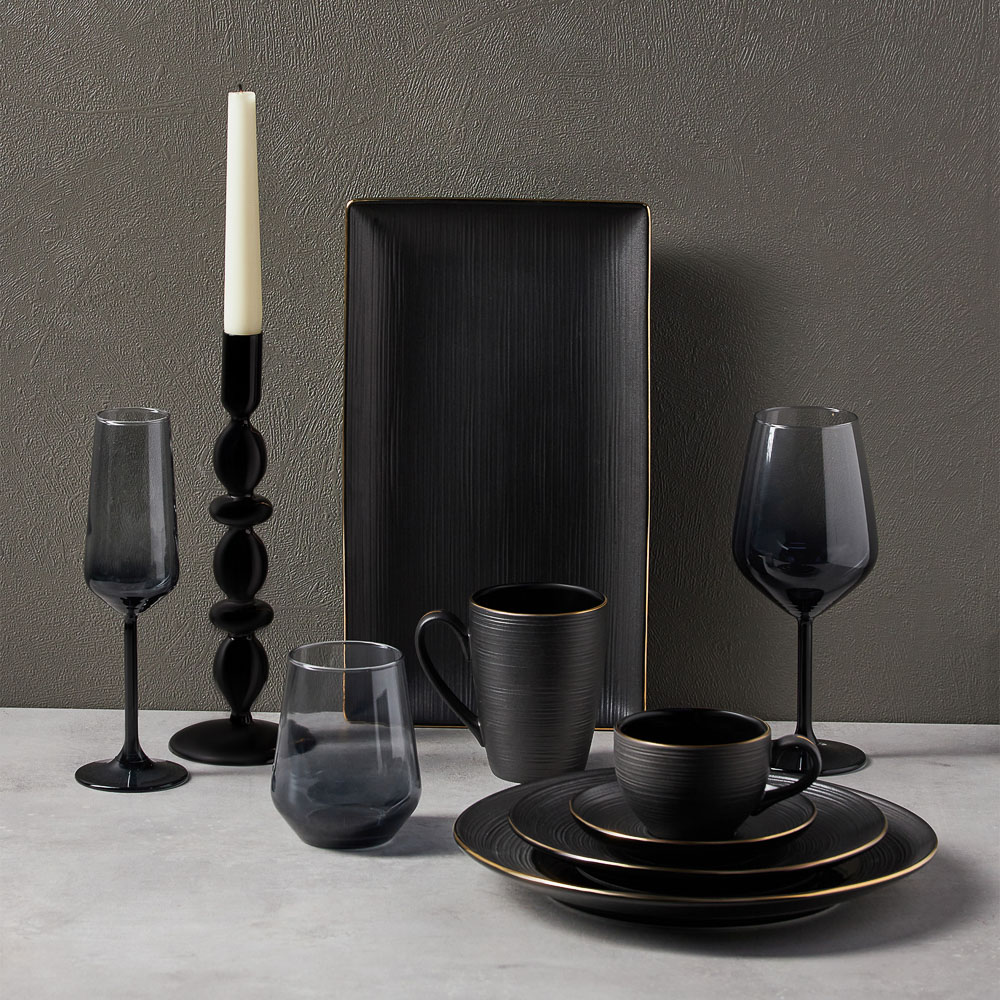 BY COLLECTION Black Line Тарелка подстановочная, 27х2,5см, фарфор, арт.№ 816-425