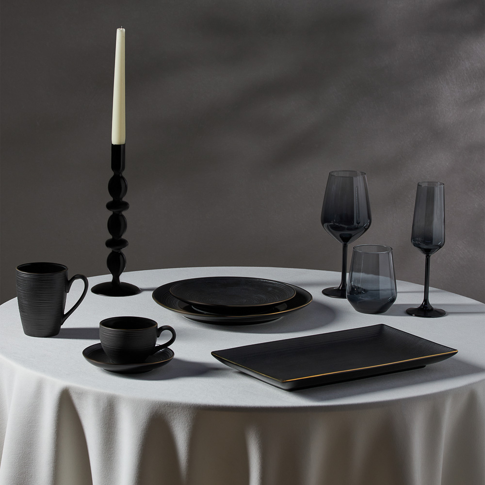 BY COLLECTION Black Line Тарелка подстановочная, 27х2,5см, фарфор, арт.№ 816-425