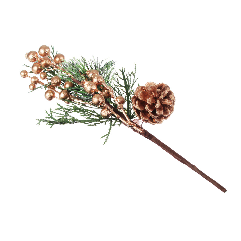 СНОУ БУМ Украшение декоративное в виде веточки, пластик, 32см, 6 видов, арт.№ 353-088