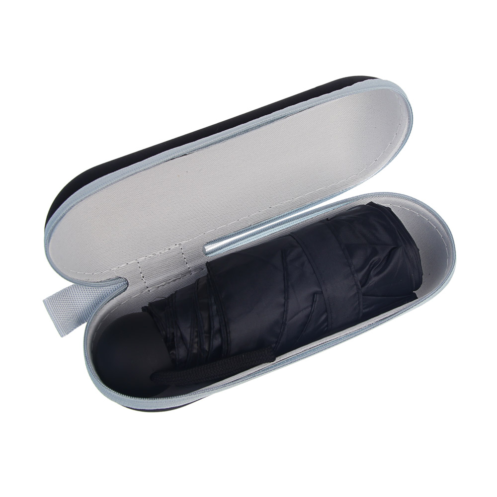 Зонт-мини механика в чехле, диаметр 90 см, 6 спиц, сплав, пластик, полиэстер, UF, 3 цвета, арт.№ 302-405