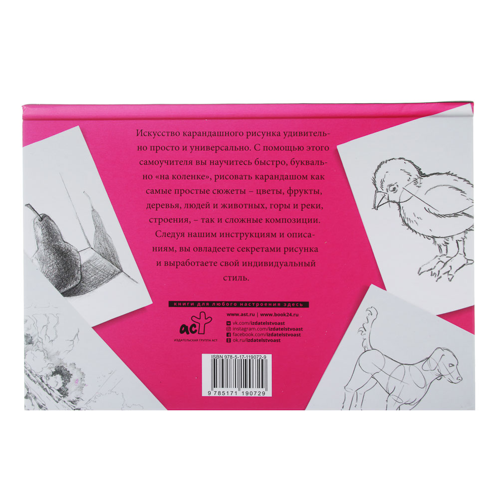 АСТ Книга "Искусство рисовать на коленке", бумага, 14,5х20см, 4 дизайна, арт.№ 857-139