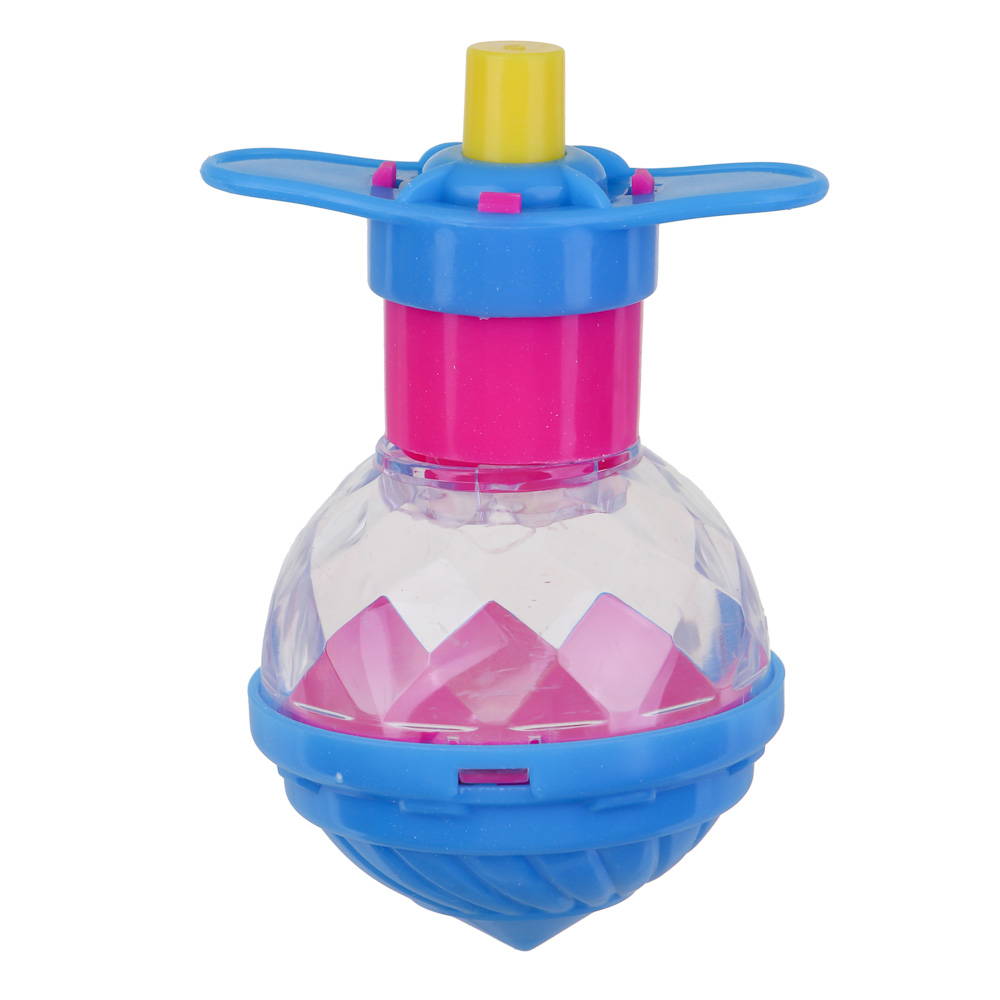 ИГРОЛЕНД Волчок запускалка со светом, РР пластик, 9х6см, 3 цвета, арт.№ 295-005