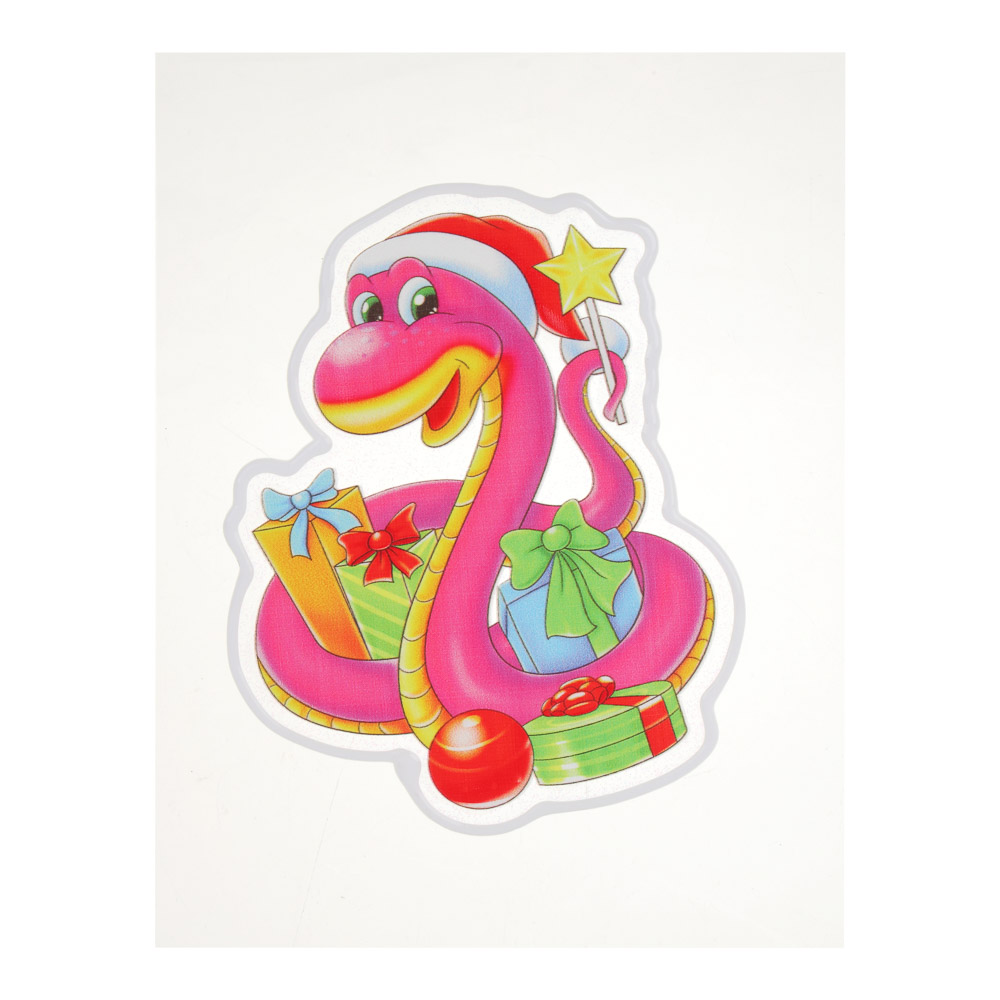 СНОУ БУМ Наклейка декоративная "Символ Года", 15x24,5 см, ПВХ, ассортимент дизайнов, арт.№ 336-488