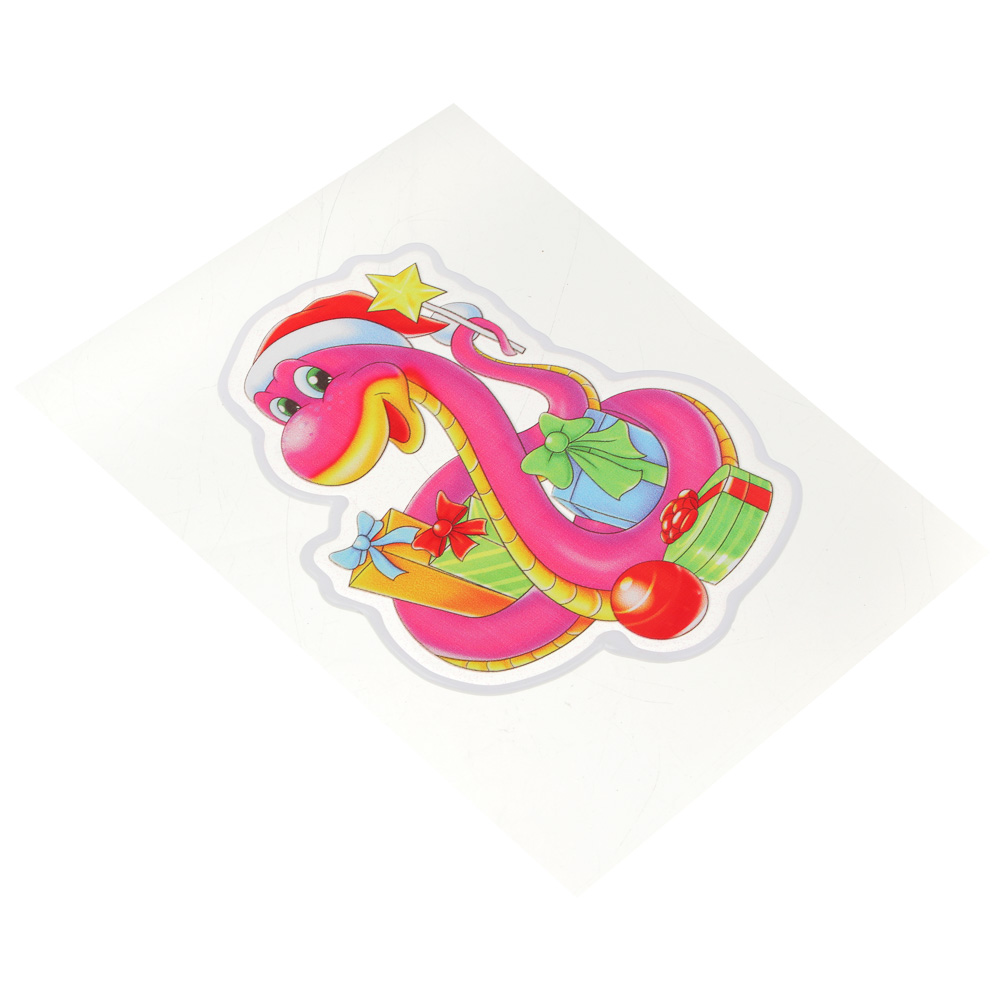 СНОУ БУМ Наклейка декоративная "Символ Года", 15x24,5 см, ПВХ, ассортимент дизайнов, арт.№ 336-488