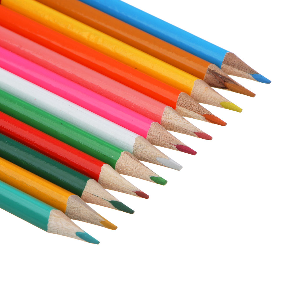 Карандаши двусторонние 24цв. ClipStudio Альфа 3-гранные заточ., дерево, 2М, к/к, ПРЕМИУМ, 12шт., арт.№ 228-001