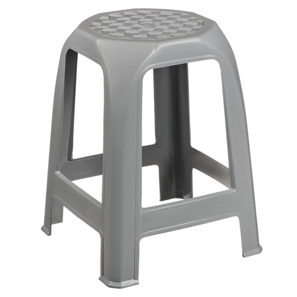 Табурет 35,5х35,5х46см, пластик, серый, арт.№ 465-244