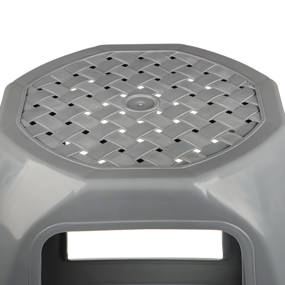 Табурет 35,5х35,5х46см, пластик, серый, арт.№ 465-244