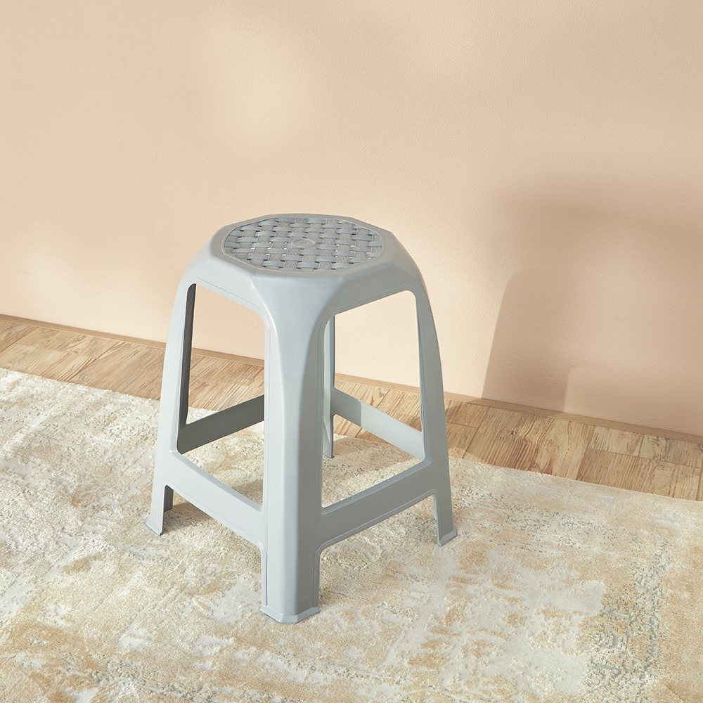 Табурет 35,5х35,5х46см, пластик, серый, арт.№ 465-244