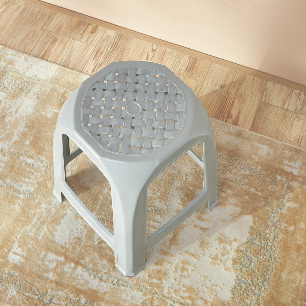 Табурет 35,5х35,5х46см, пластик, серый, арт.№ 465-244