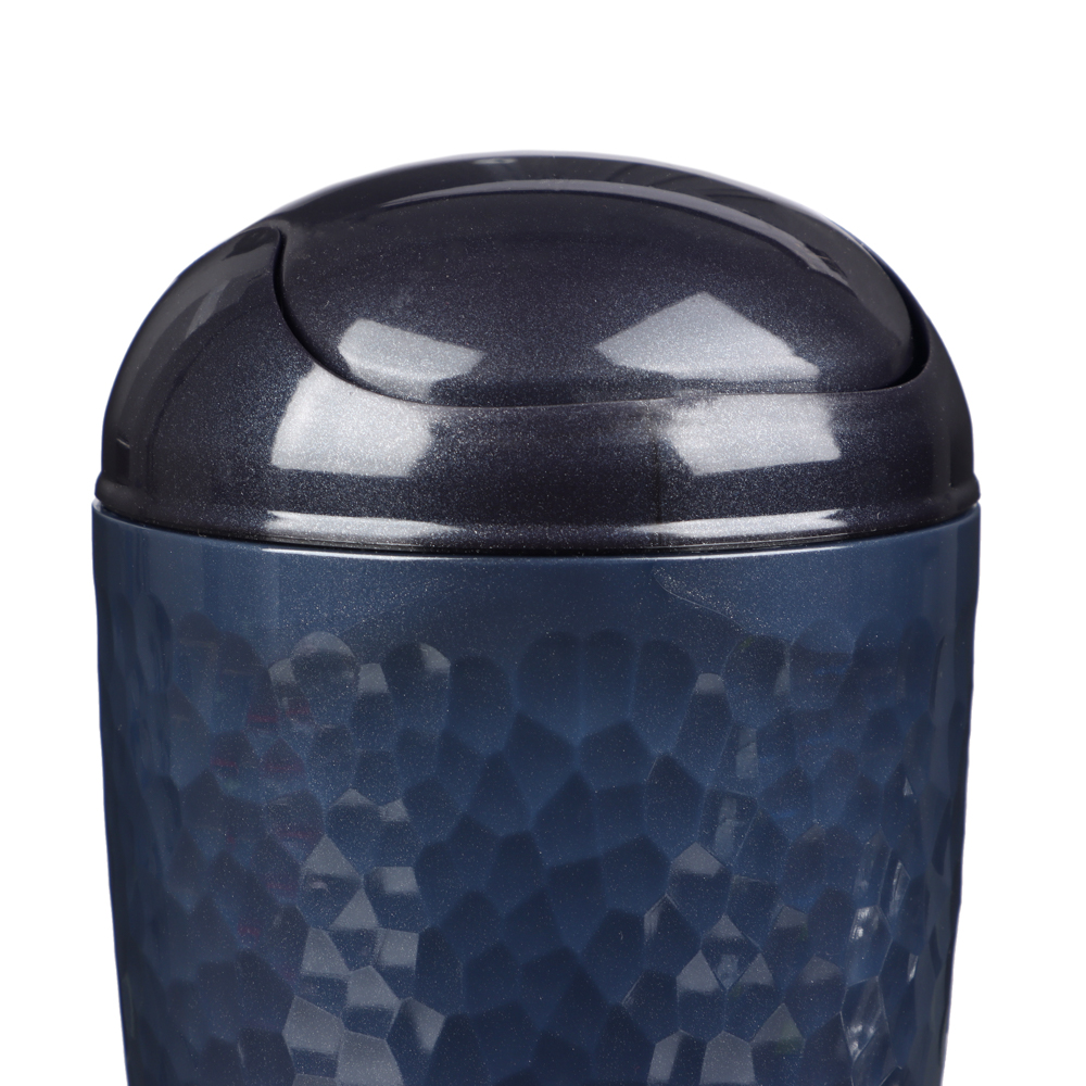 Контейнер для мусора настольный 1л, Luna, пластик, синий, арт.№ 463-434