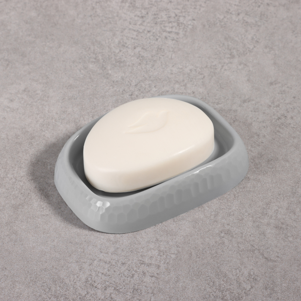Мыльница, Luna, пластик, серый, арт.№ 463-440