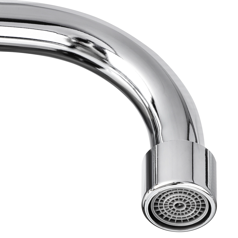 СоюзКран Смеситель для кухни, поворотный излив 20см, керам. кран-буксы 1/2, хром, цинк, SK01-T204, арт.№ 567-063