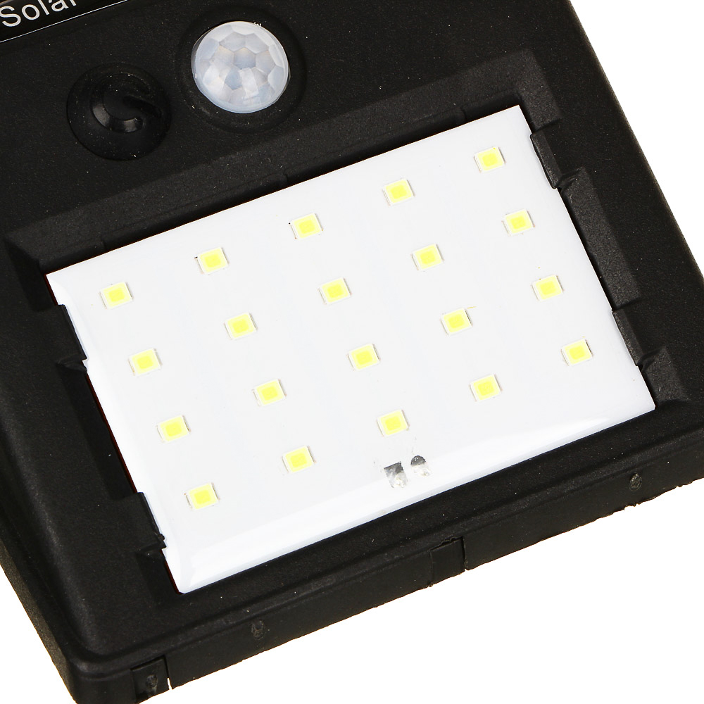 ЕРМАК Фонарь уличный настенный, на солнечной батарее, 20 LED, 1200мАч, 9,5х12,5х4,8см, пластик, арт.№ 225-037