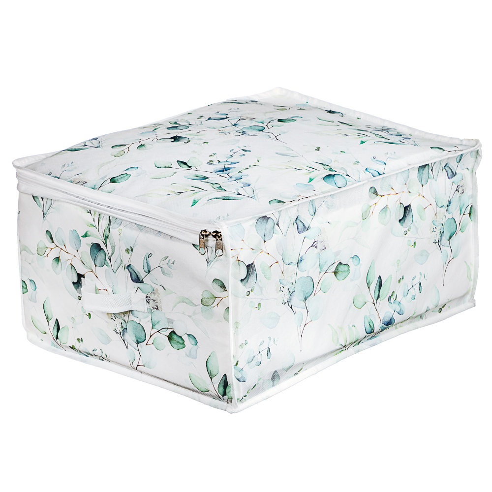 VETTA РИО-ДЕ-ЖАНЕЙРО Кофр для подушек и одеял с прозрачным окном, 50х40х25см, спанбонд, ПЕВА, арт.№ 457-598