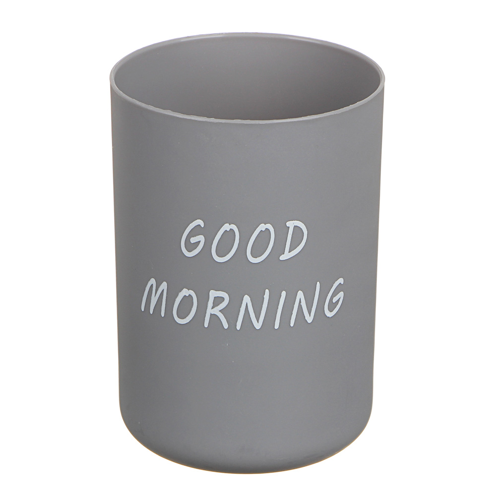 VETTA Стакан для ванной комнаты, пластик, 10,5х7см, 3 цвета, арт.№ 463-992