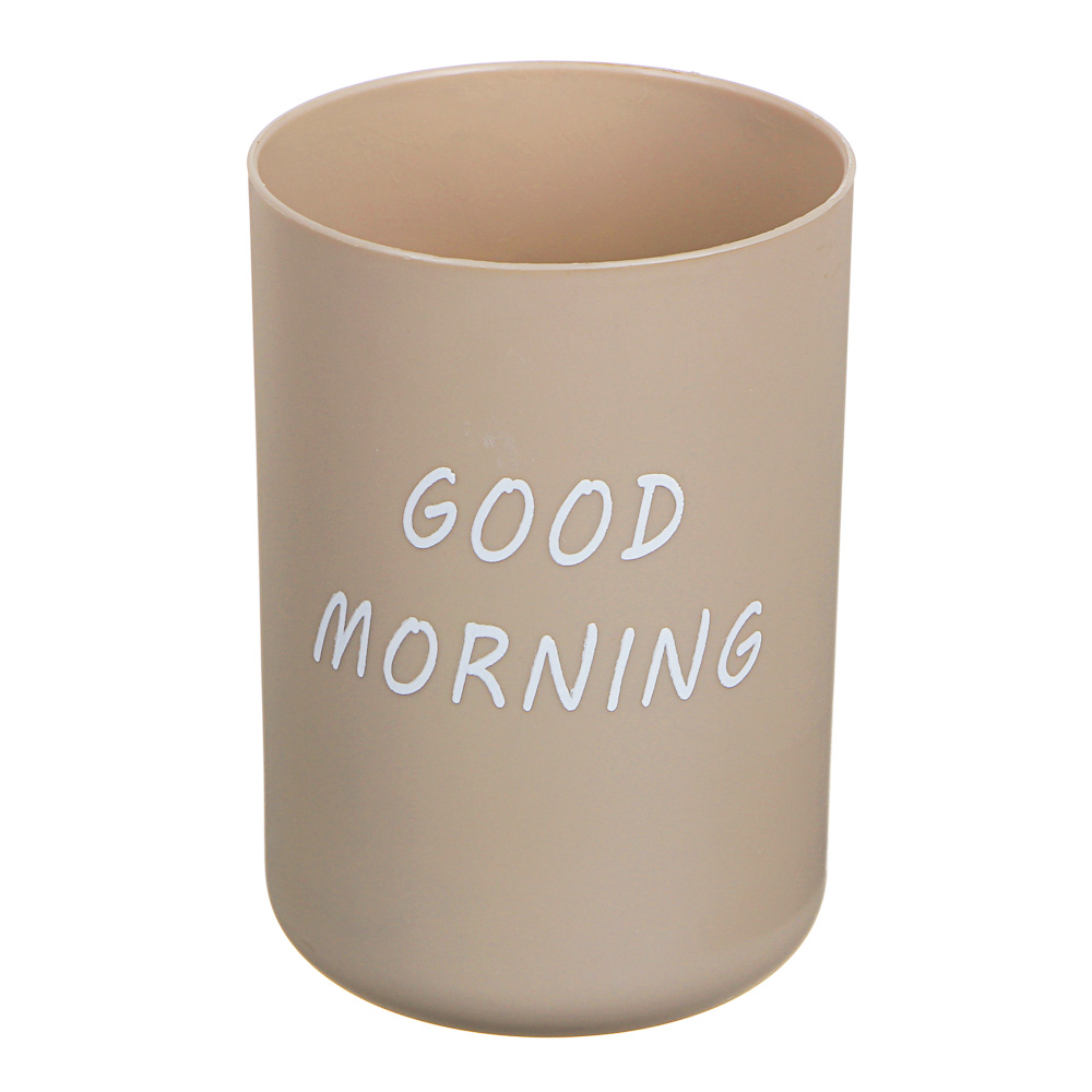 VETTA Стакан для ванной комнаты, пластик, 10,5х7см, 3 цвета, арт.№ 463-992