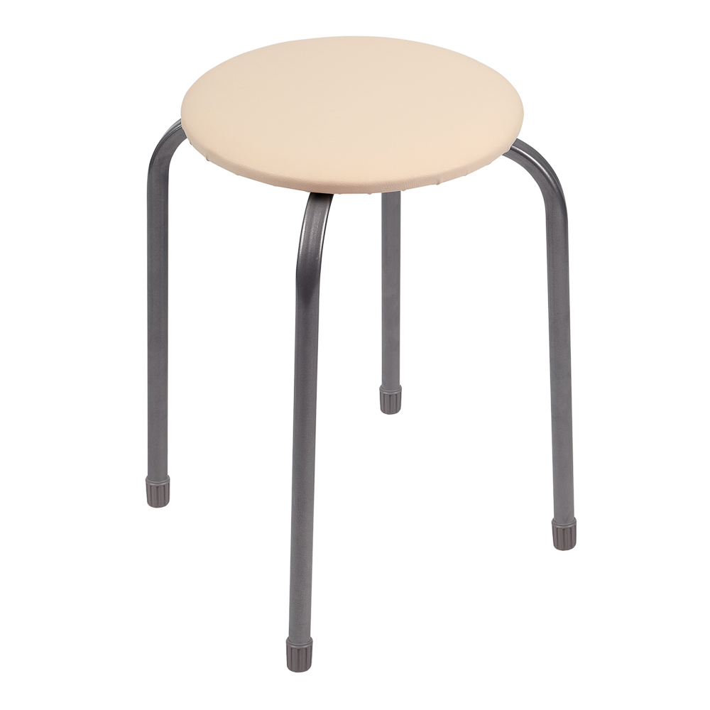 НИКА Табурет круг, металл, МДФ, мягкое сиденье, h47см, d29см, ТБ3, арт.№ 465-212