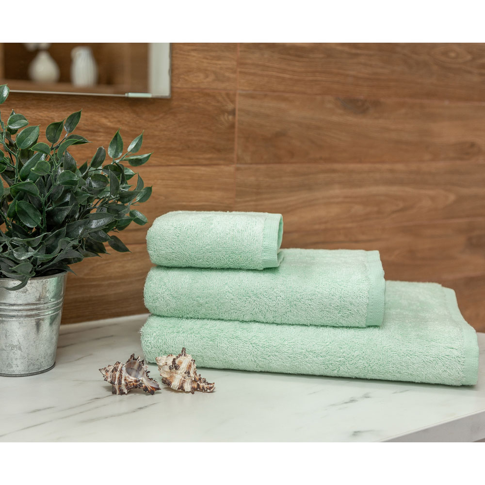 PROVANCE Бамбук Полотенце махровое, 70% бамбук, 30% хлопок, 70х130см, 400гр/м, пыльная мята, арт.№ 484-004