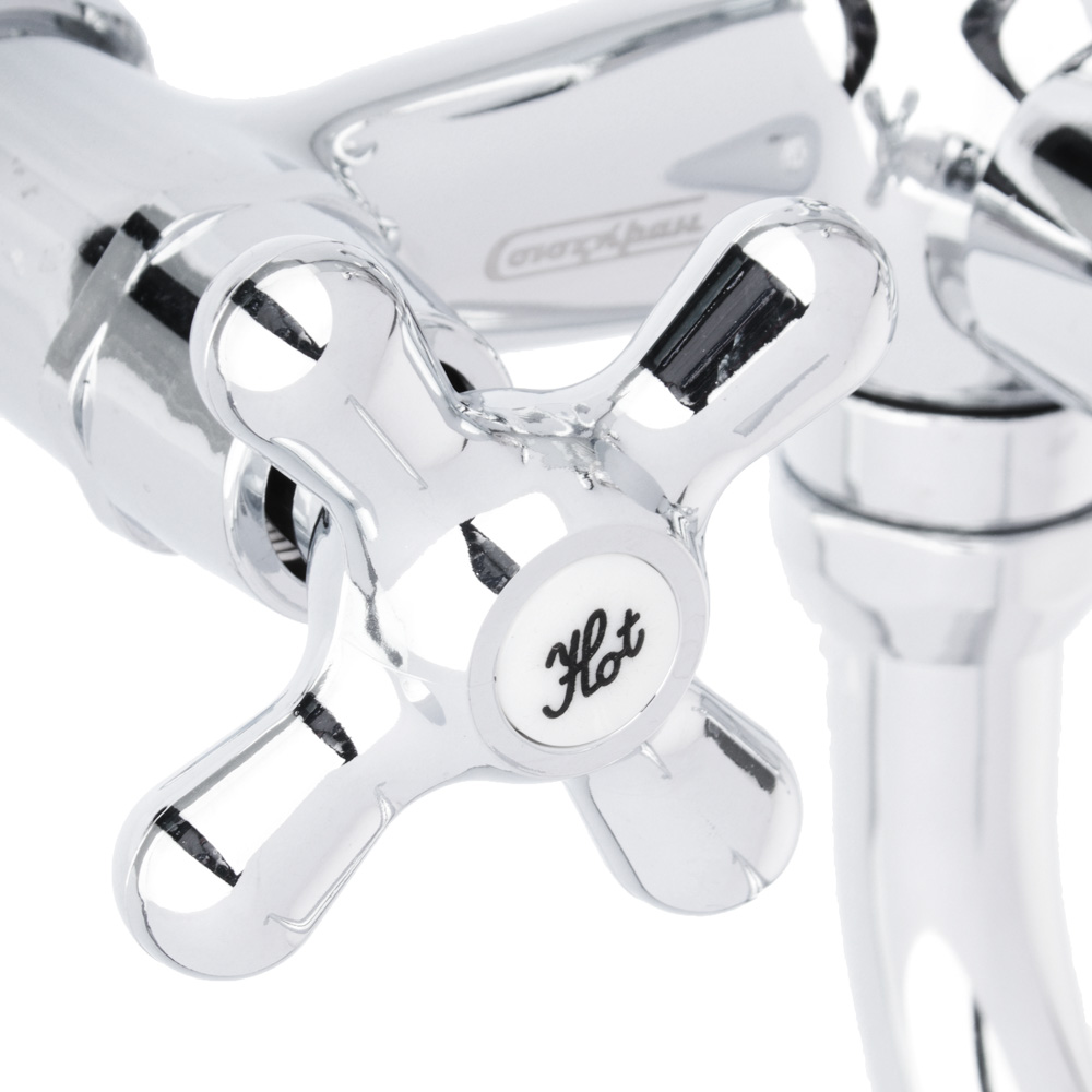 СоюзКран Смеситель для ванны с душем, круглый излив 30см, кер. кран-буксы 1/2, хром, цинк, SK08-S222, арт.№ 567-037