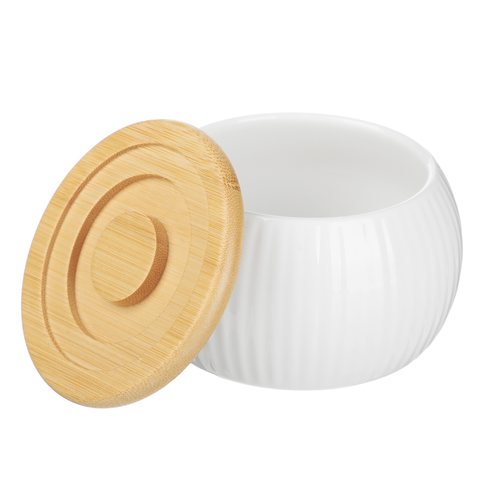 Сахарница тм MILLIMI, 300мл, фарфор, бамбук, арт.№ 816-272