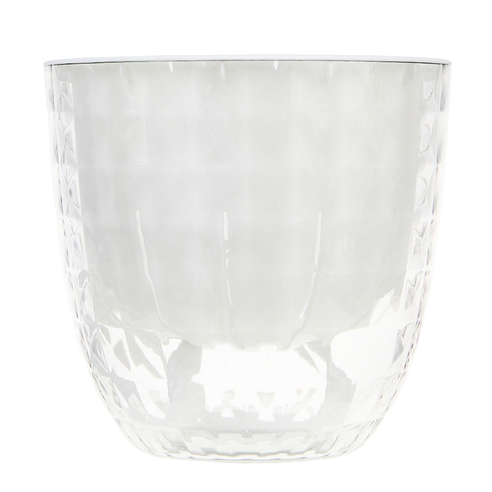 INBLOOM Кашпо 11х11см Кристалл, PET+PP, арт.№ 164-376