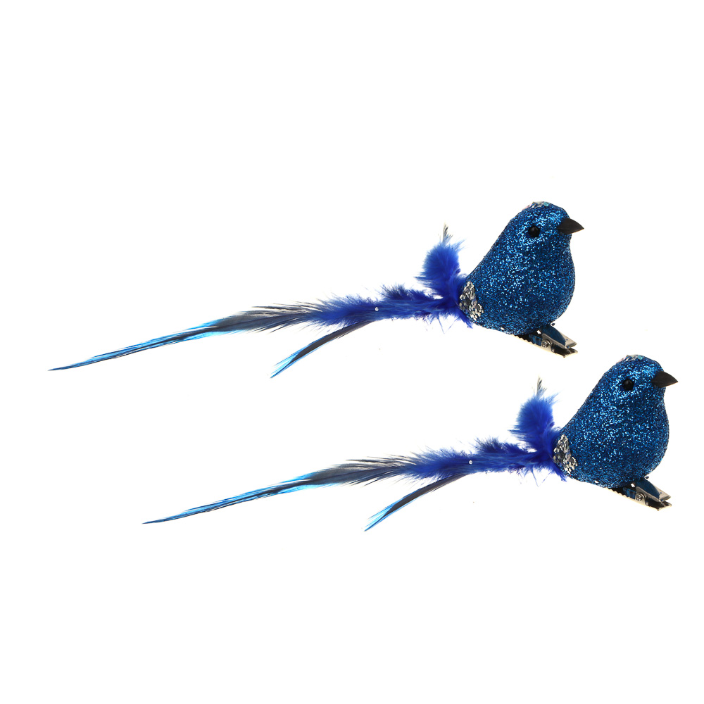 СНОУ БУМ Птицы на прищепке 2 шт, 3,5x13 см, пластик, 26-532, арт.№ 397-412