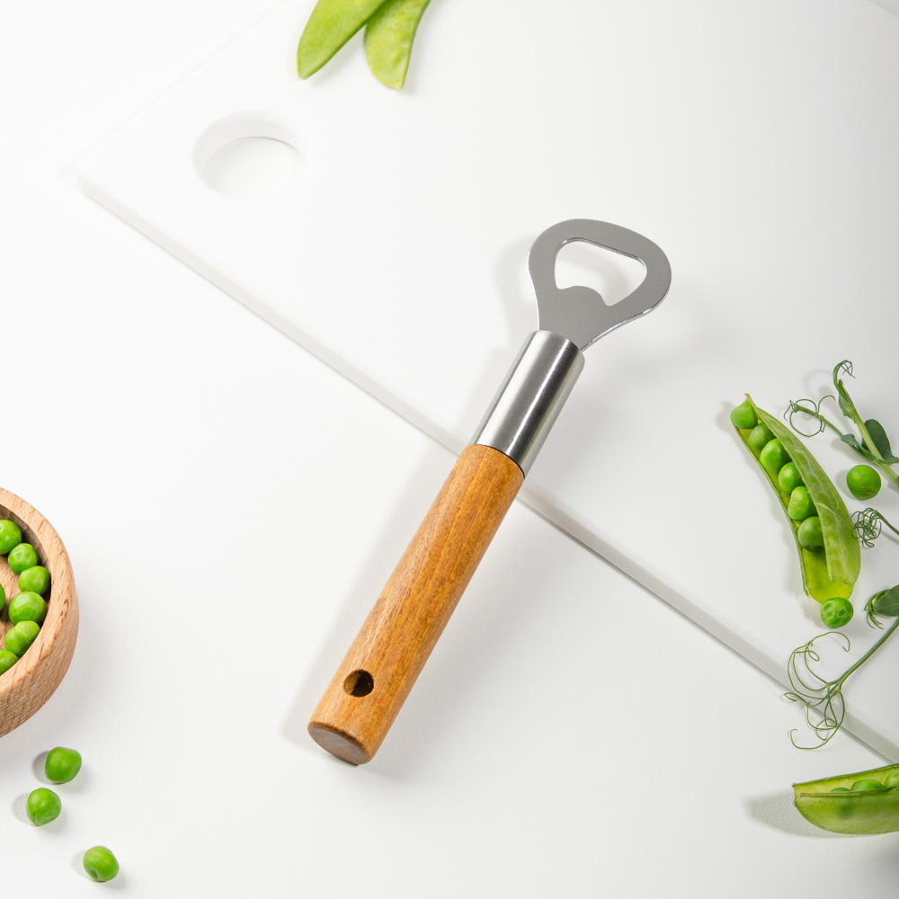 SATOSHI ЭКО Открывалка, 16.5х4.3см, нерж.сталь, бук, арт.№ 882-393