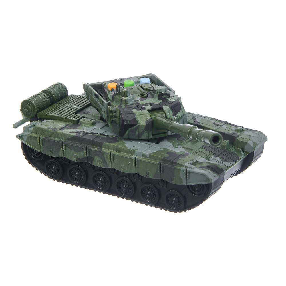 Танк инерционный, свет, звук, трещотка, 3xAG13, ABS, PP, тм ИГРОЛЕНД, арт.№ 292-542