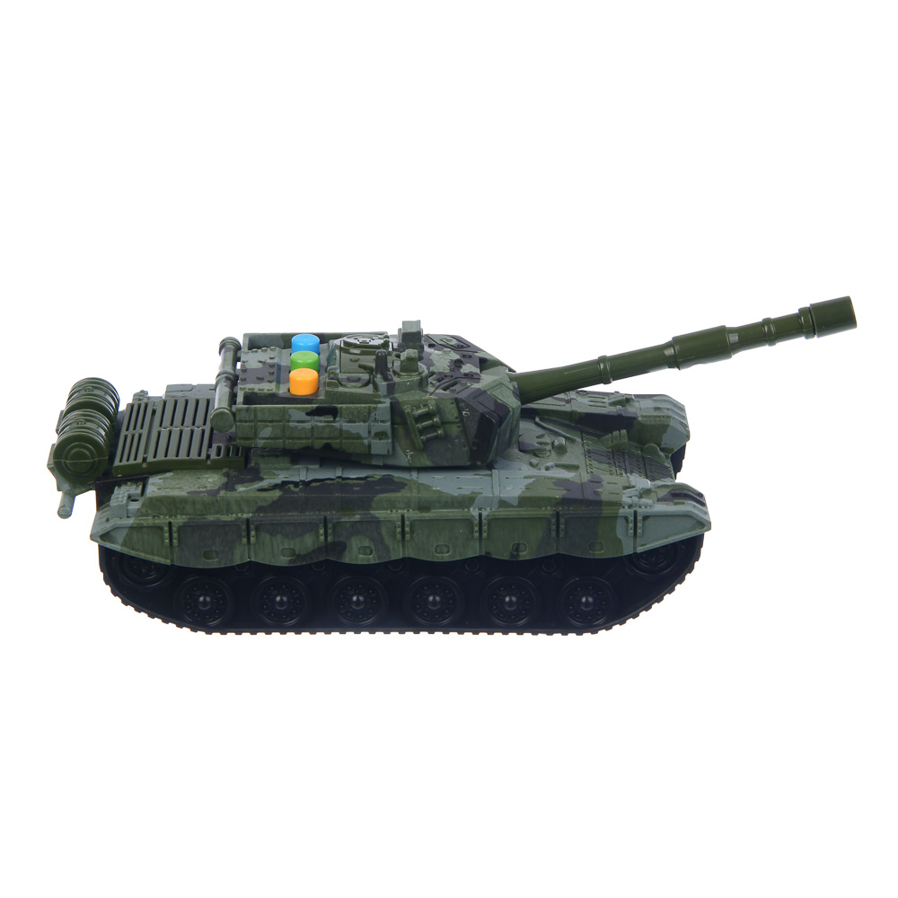Танк инерционный, свет, звук, трещотка, 3xAG13, ABS, PP, тм ИГРОЛЕНД, арт.№ 292-542