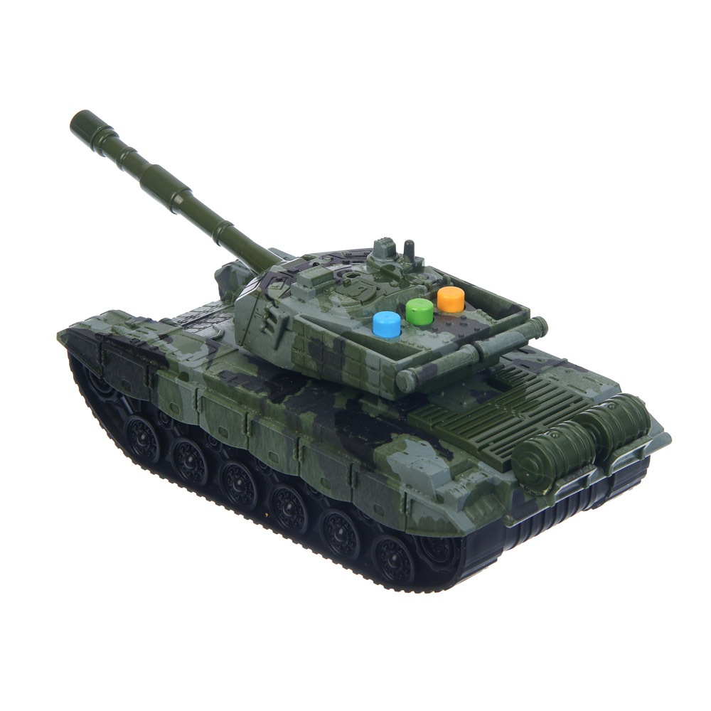 Танк инерционный, свет, звук, трещотка, 3xAG13, ABS, PP, тм ИГРОЛЕНД, арт.№ 292-542