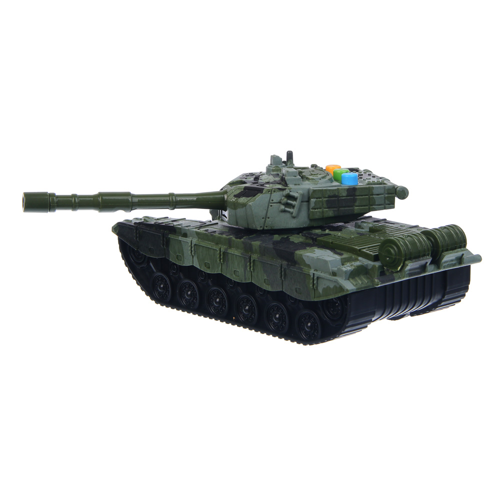 Танк инерционный, свет, звук, трещотка, 3xAG13, ABS, PP, тм ИГРОЛЕНД, арт.№ 292-542