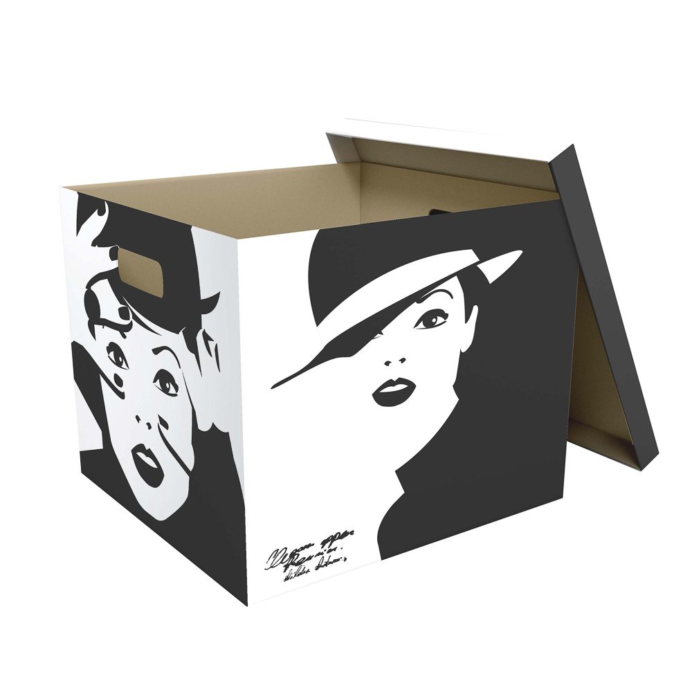 VETTA Короб для хранения со съемной крышкой, 32х25х25 см, картон, арт.№ 457-628