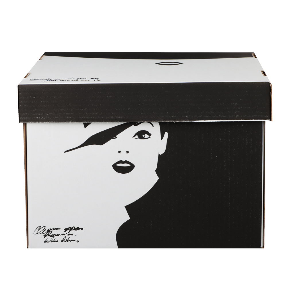 VETTA Короб для хранения со съемной крышкой, 32х25х25 см, картон, арт.№ 457-628