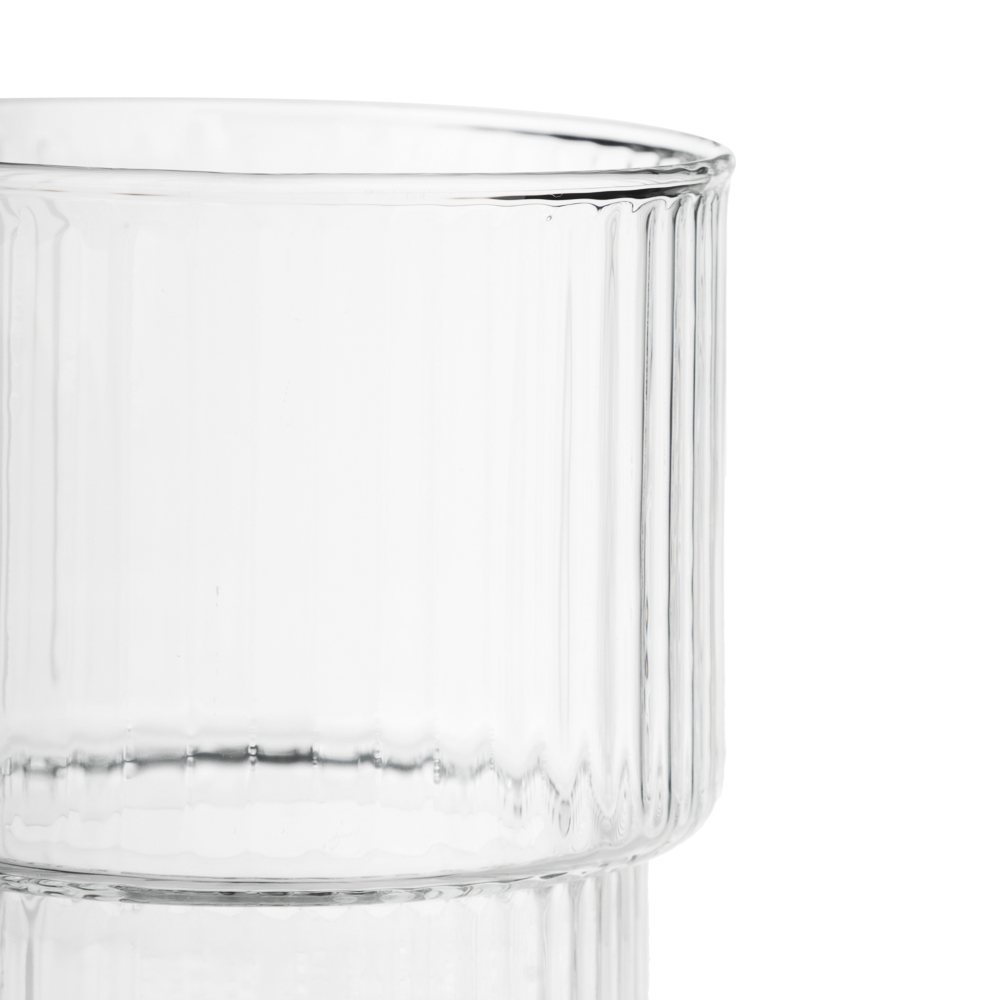 MILLIMI Набор стаканов Астра 300 мл, 4 шт, стекло, рифленый, арт.№ 878-615