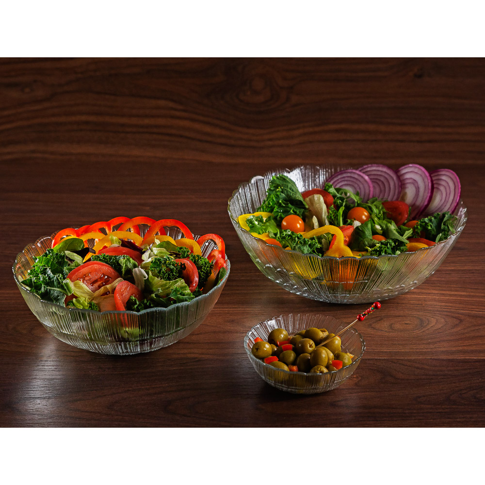 PASABAHCE Салатник "Атлантис" 226мм, закаленное стекло, в индивидуальной уп., 10249BFD, арт.№ 877-621