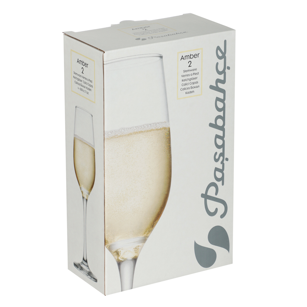PASABAHCE Амбер Набор бокалов для шампанского 2 шт 200 мл, стекло, арт.№ 878-430