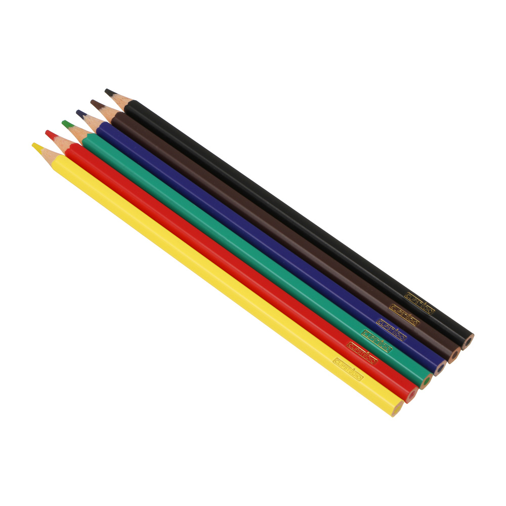 Карандаши 6цв. ClipStudio шестигранные заточ., грифель 2,5мм. пластик, в карт.кор. с подвесом, арт.№ 228-215