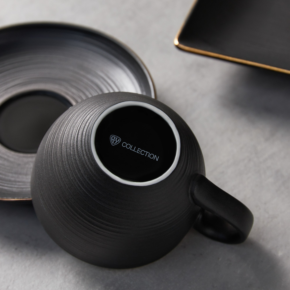 BY COLLECTION Black Line Набор чайный 2 пр., 200мл, 14см, фарфор, арт.№ 816-422