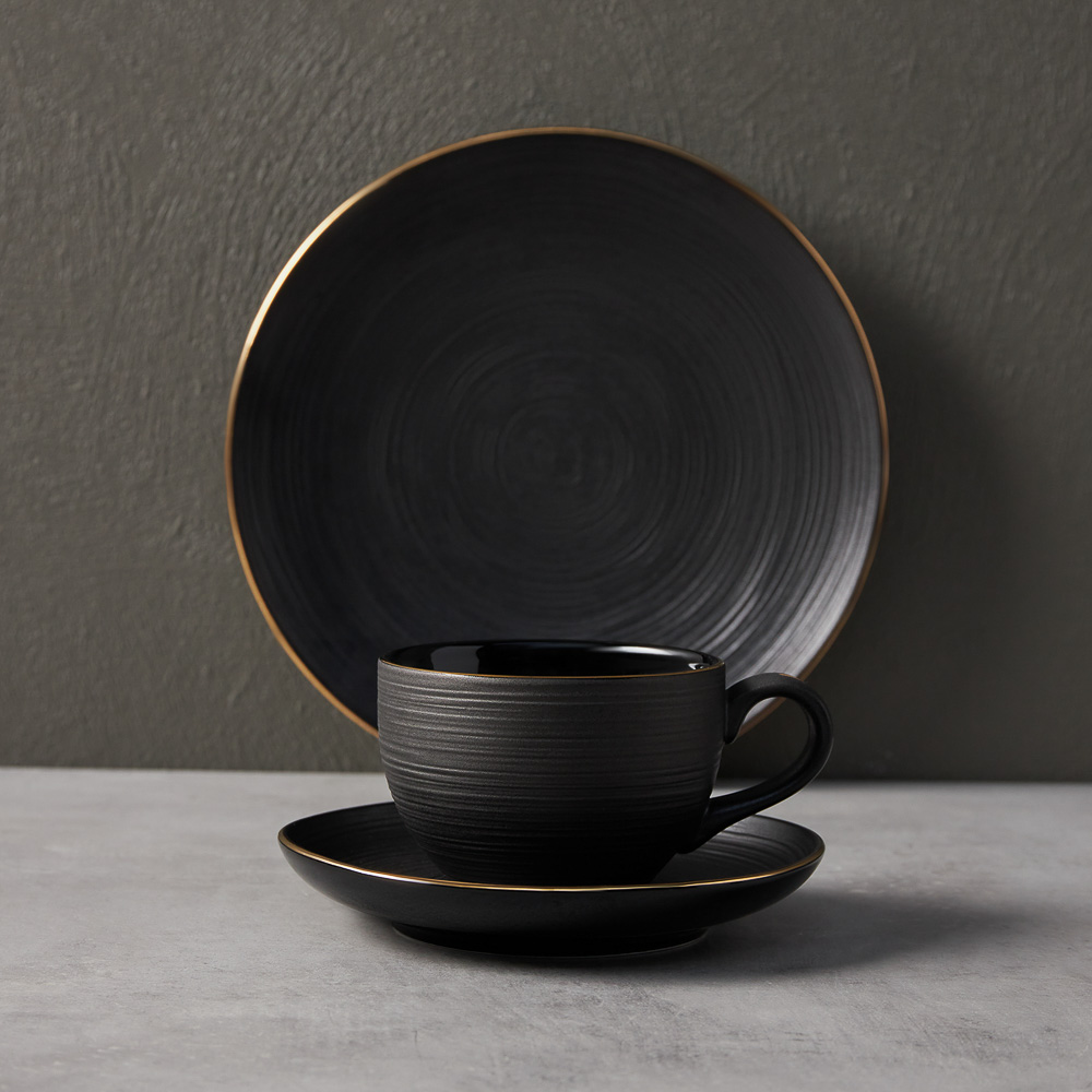 BY COLLECTION Black Line Набор чайный 2 пр., 200мл, 14см, фарфор, арт.№ 816-422