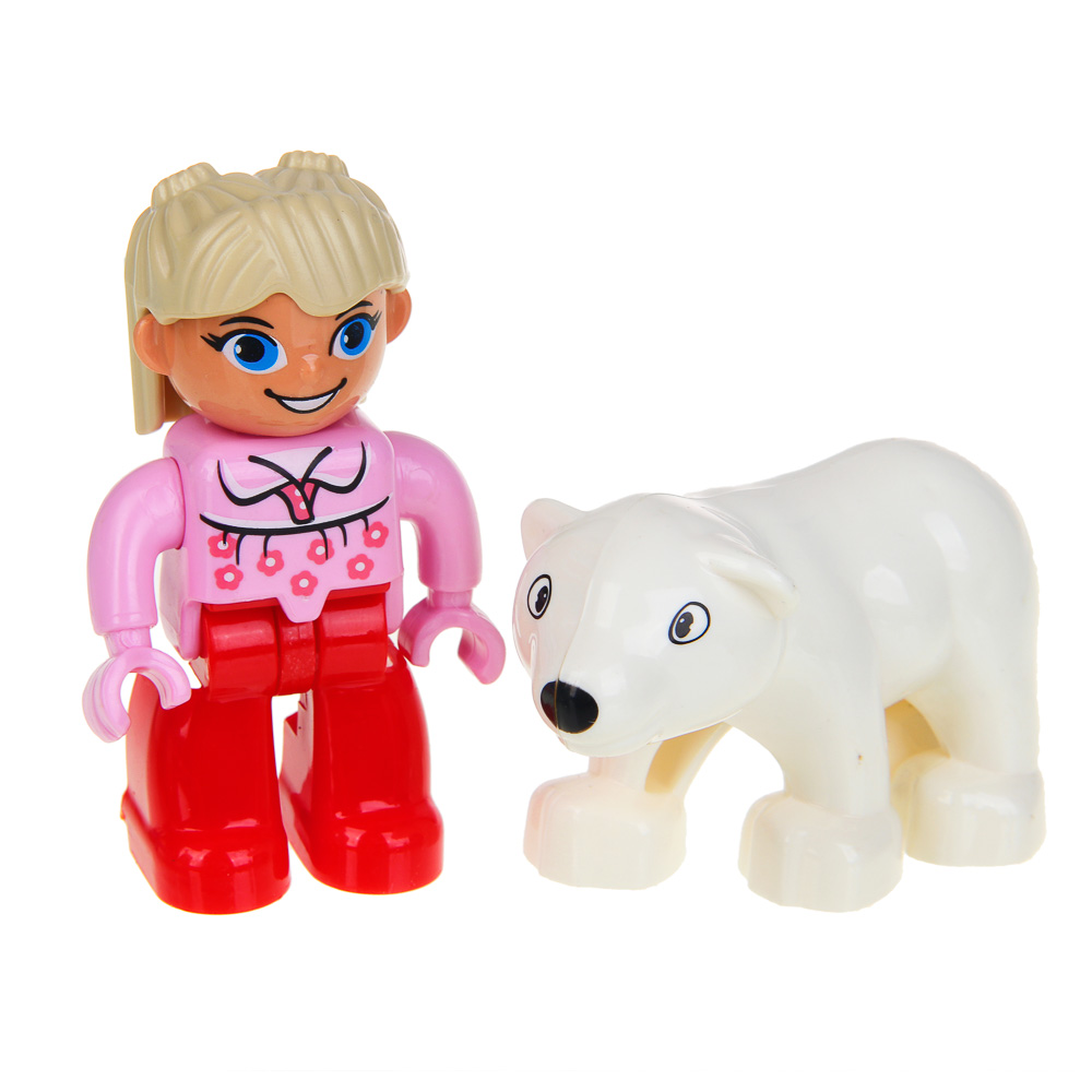 ИГРОЛЕНД Конструктор с большими деталями, пластик, 41-70 дет., 30х20х10см, 8 дизайнов, арт.№ 859-062