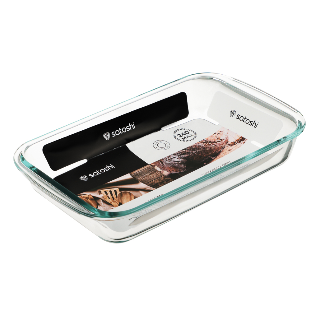 SATOSHI Форма для запекания жаропроч. прямоугольная, с ручками, стекло, 29,5х17,4х5см, 1,6л, GB-1600, арт.№ 825-045