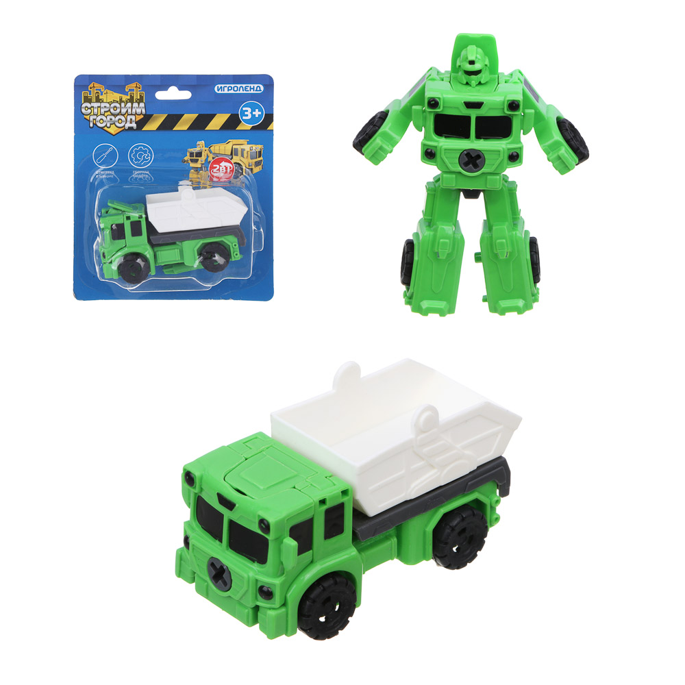 ИГРОЛЕНД Конструктор "Строим Город" Трансформеры, РР, 11,5х13,5см, 5 дизайнов, арт.№ 296-006