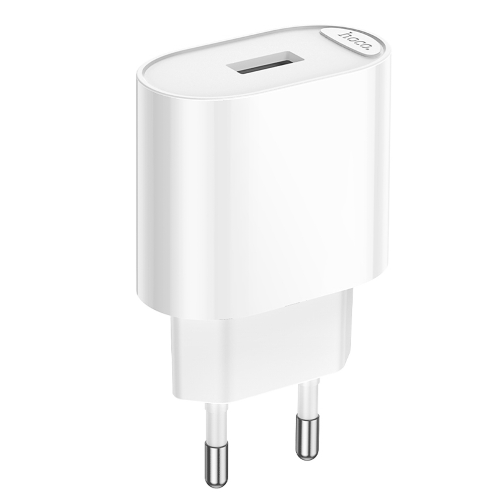 Сетевое зарядное устройство hoco. модель C109A, USB-A 10.5W, цвет: белый, арт.№ 916-277